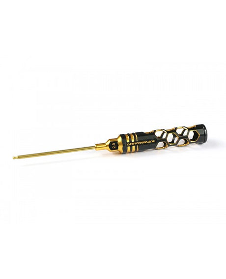 ARROWMAX AM420126BG - BALL DRIVER HEX WRENCH 2.5 X 100MM BLACK GOLDEN