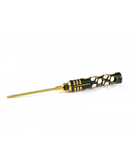 ARROWMAX AM420131BG - BALL DRIVER HEX WRENCH 3.0 X 100MM BLACK GOLDEN