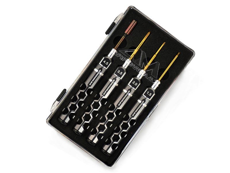 ARROWMAX AM490910 - MINI HONEYCOMB TOOLSET 4 PIECES WITH PLASTIC CASE