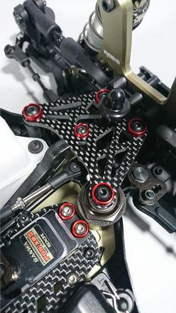 AUTOMODEL AMR-027R - M4 Flat Head Washer 4 Red