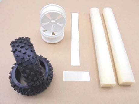 AUTOMODEL AMR-W5646H-W - Off-Road Vintage W5646-H 1:8 Off-Road Tyres & Rims Set 2 pcs