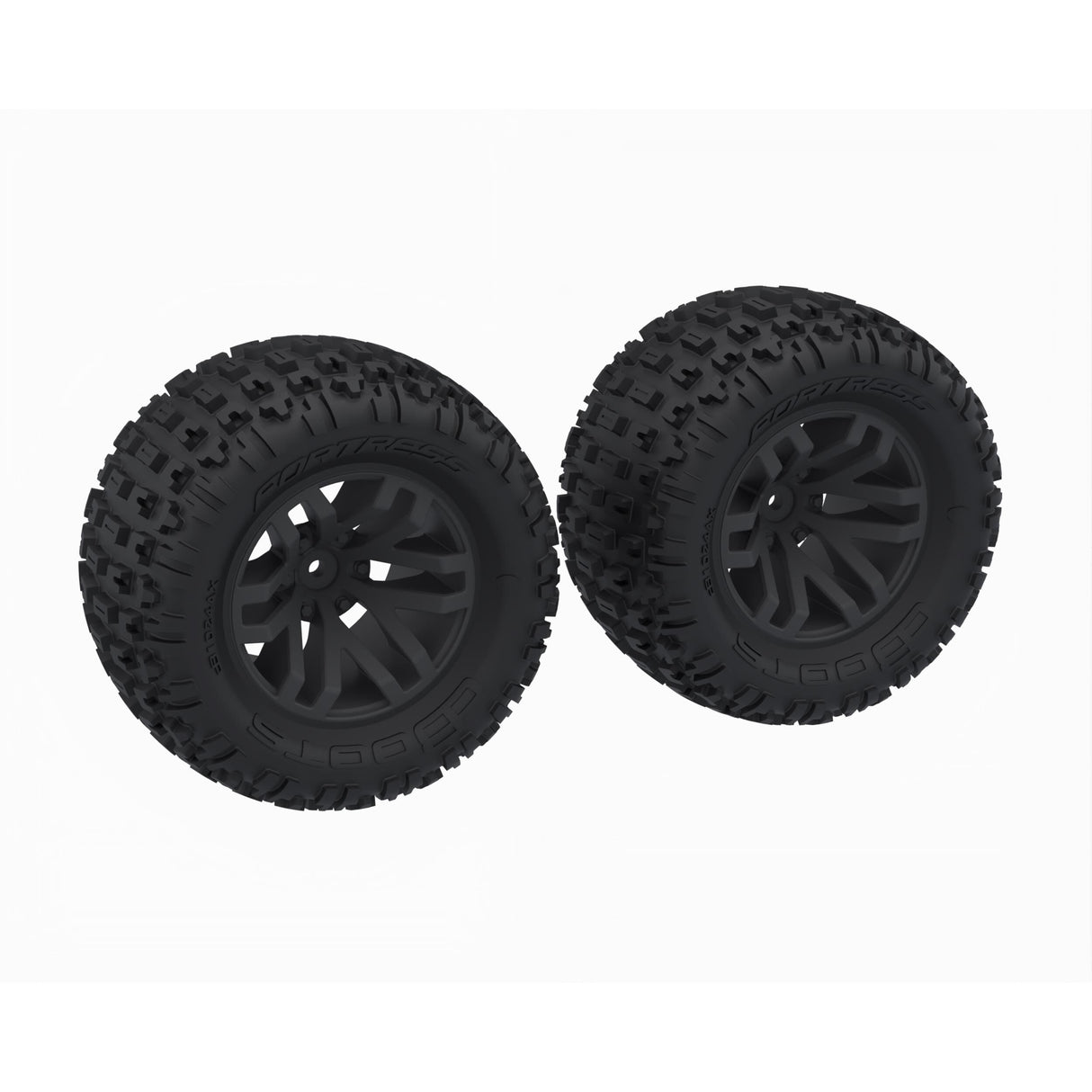 DBOOTS 'FORTRESS MT' Tire Set Glued (Black) (2pcs)