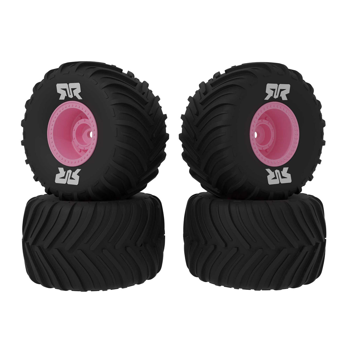 dBoots Chevron MT Tire Set Glued (Pink) (2 Pairs) - GROM