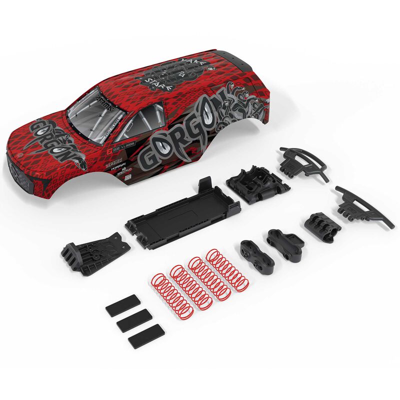 ARRMA 1/10 GORGON Painted Decaled Trimmed Body Set Red/Black