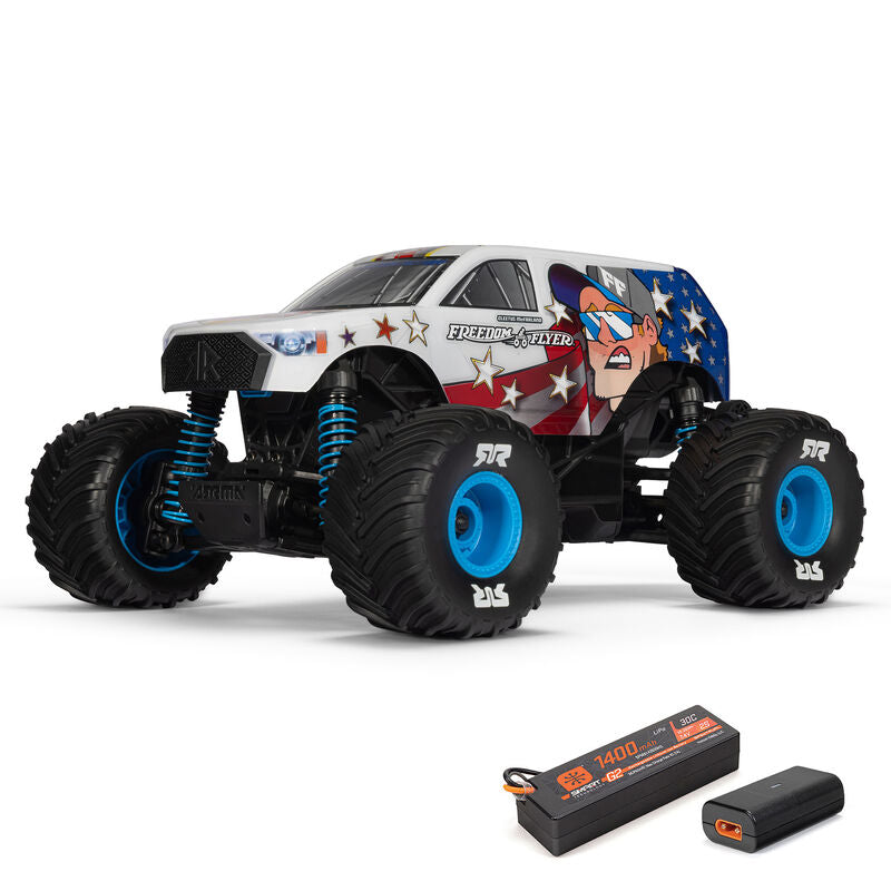 ARRMA 1/16 FREEDOM FLYER GROM 4X4 RTR Brushed Monster Truck (Battery & Charger Included) White