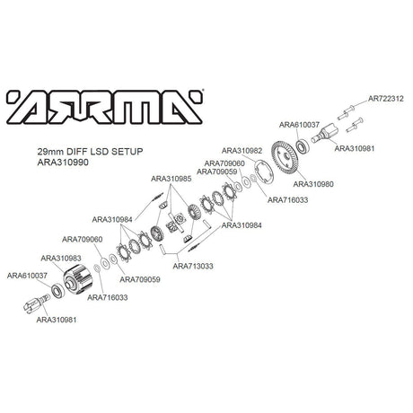 Limited Slip F/R Diff Set GP4 5mm 10k