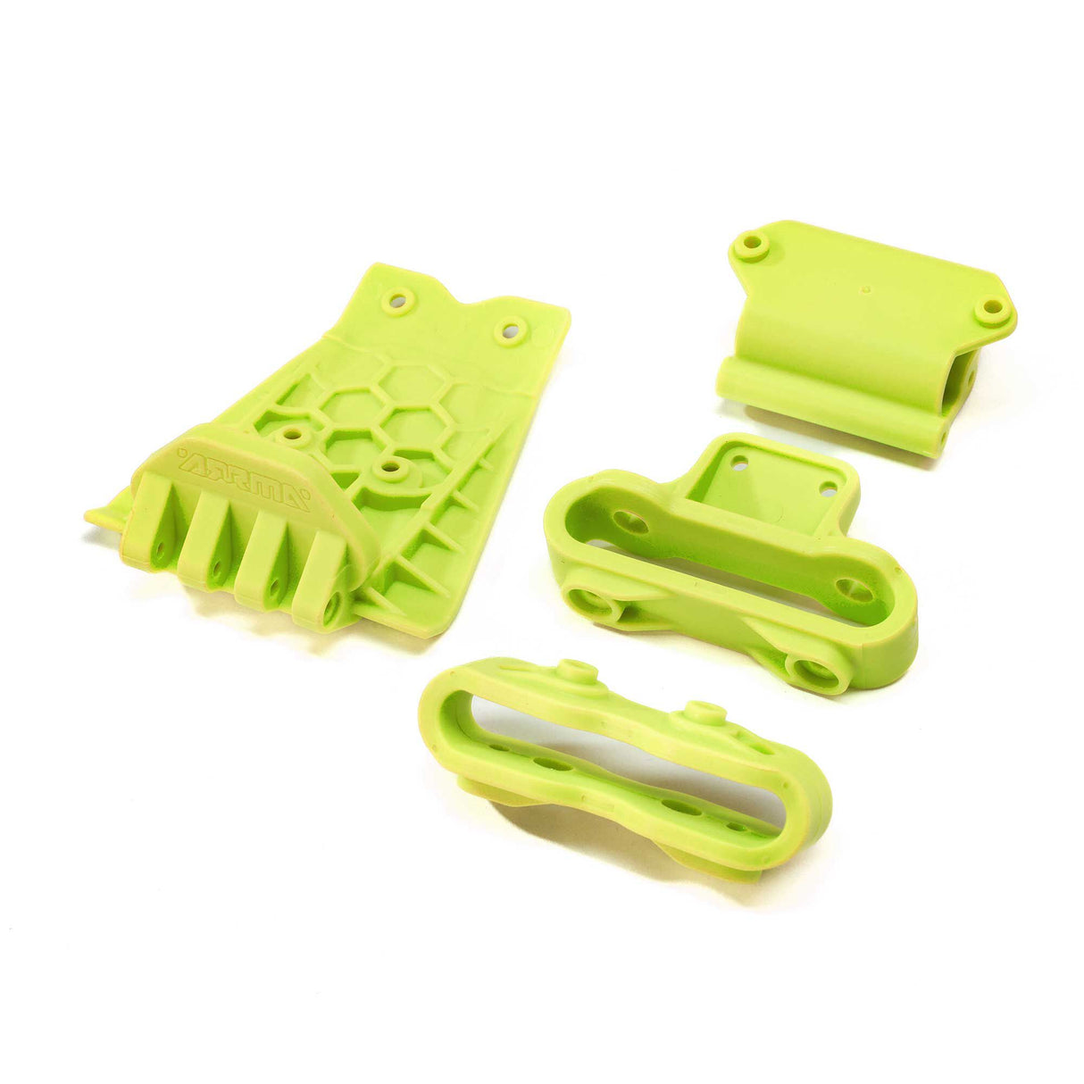 Lower Skid And Bumper Mount Set - Fluoro Yellow