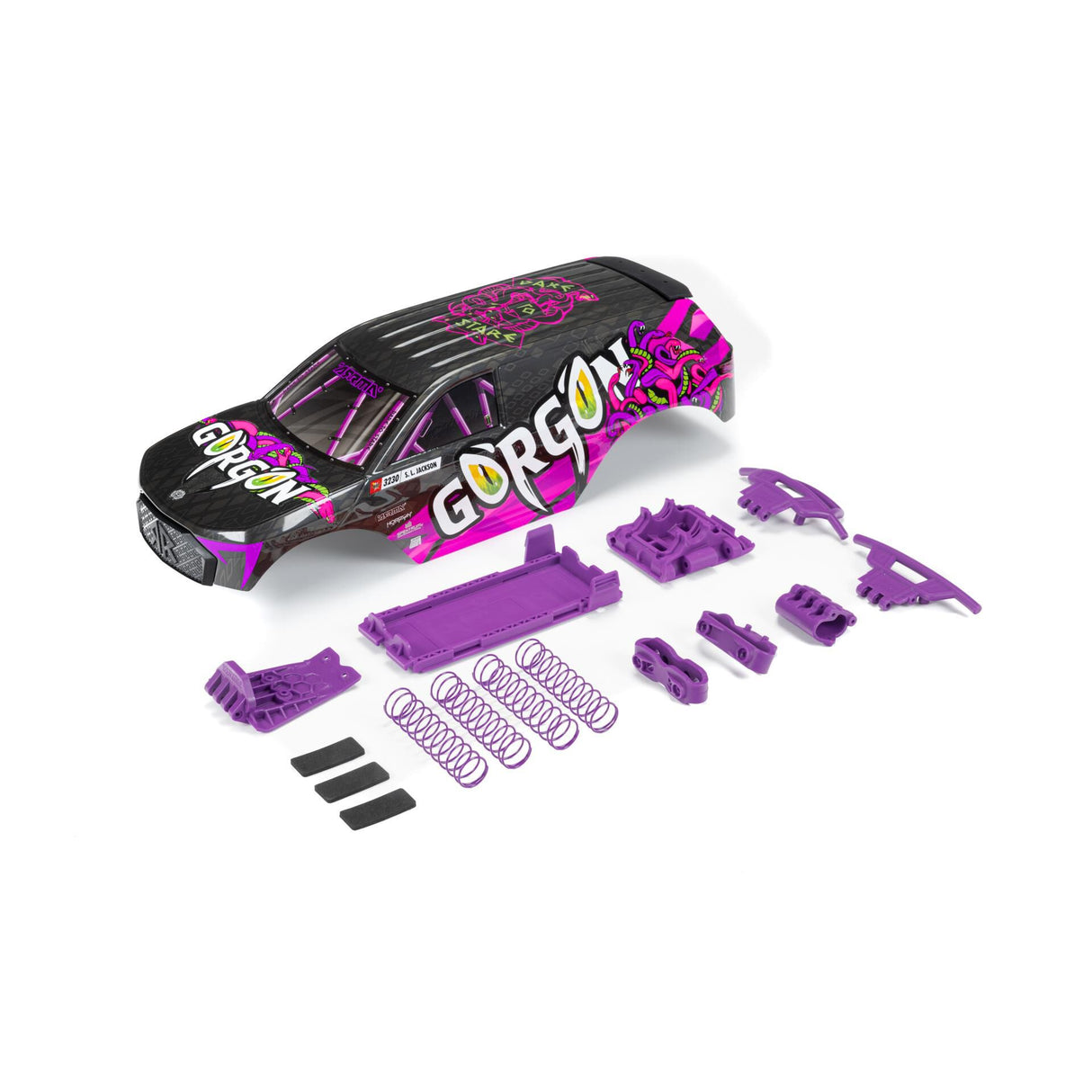 GORGON Painted Decaled Trimmed Body Set (Purple)