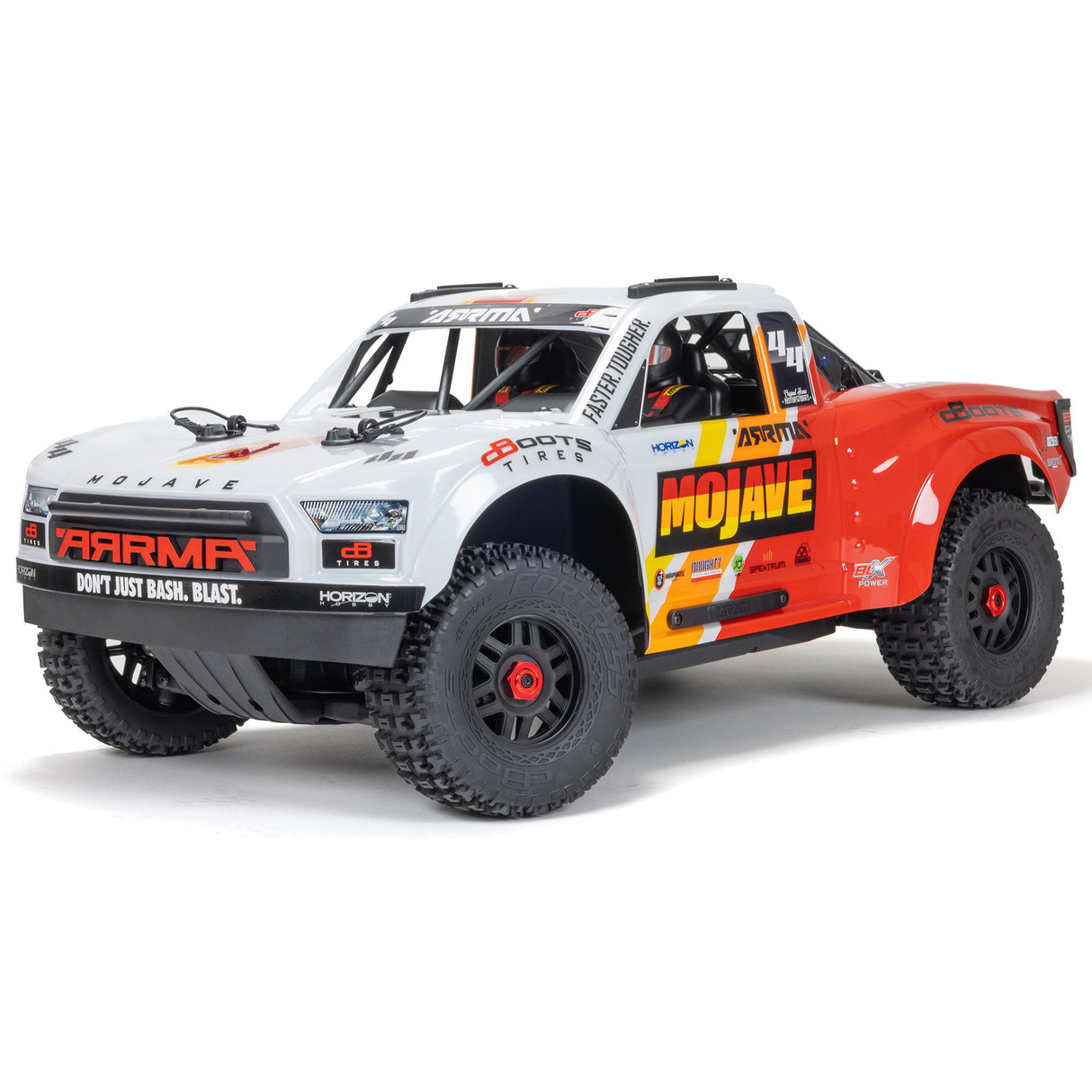 MOJAVE 4X4 4S BLX 1/8th Scale Desert Trk White/Red