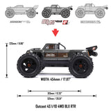 OUTCAST 4X4 4S BL 1/10TH 4WD STUNT TRK (RED)