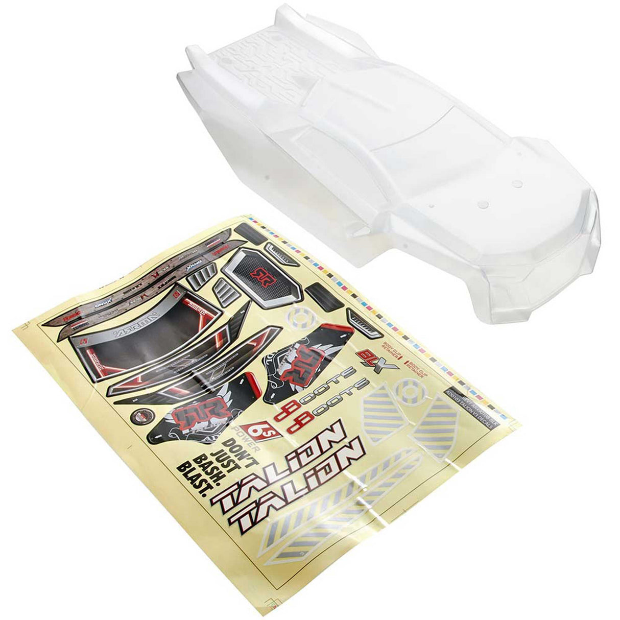 AR406108 Body Clear W/Decal Window Mask Talion 6S