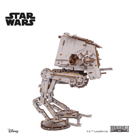 UGEARS Star Wars AT-ST Walker – 3D træbyggesæt med gangmekanisme (370 dele)