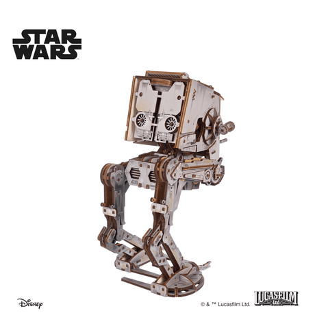 UGEARS Star Wars AT-ST Walker – 3D træbyggesæt med gangmekanisme (370 dele)