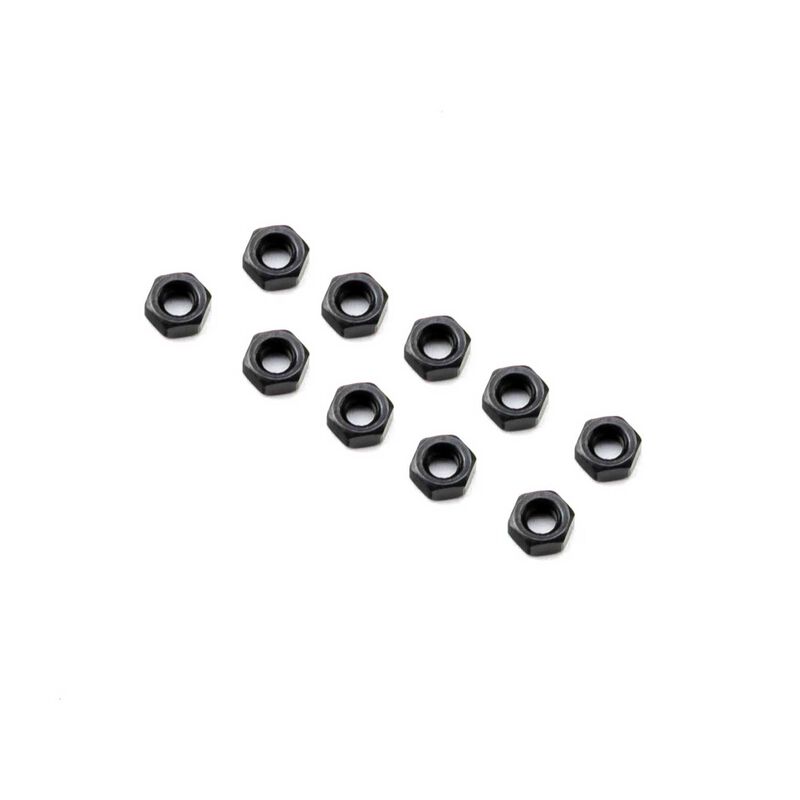 Axial M3 Nut Thin Black (10)