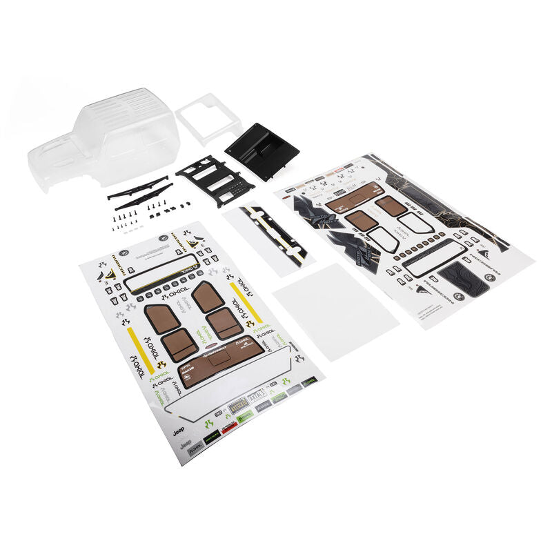 Axial Jeep JT Gladiator Body Set Clear: SCX10 III MotoBilt