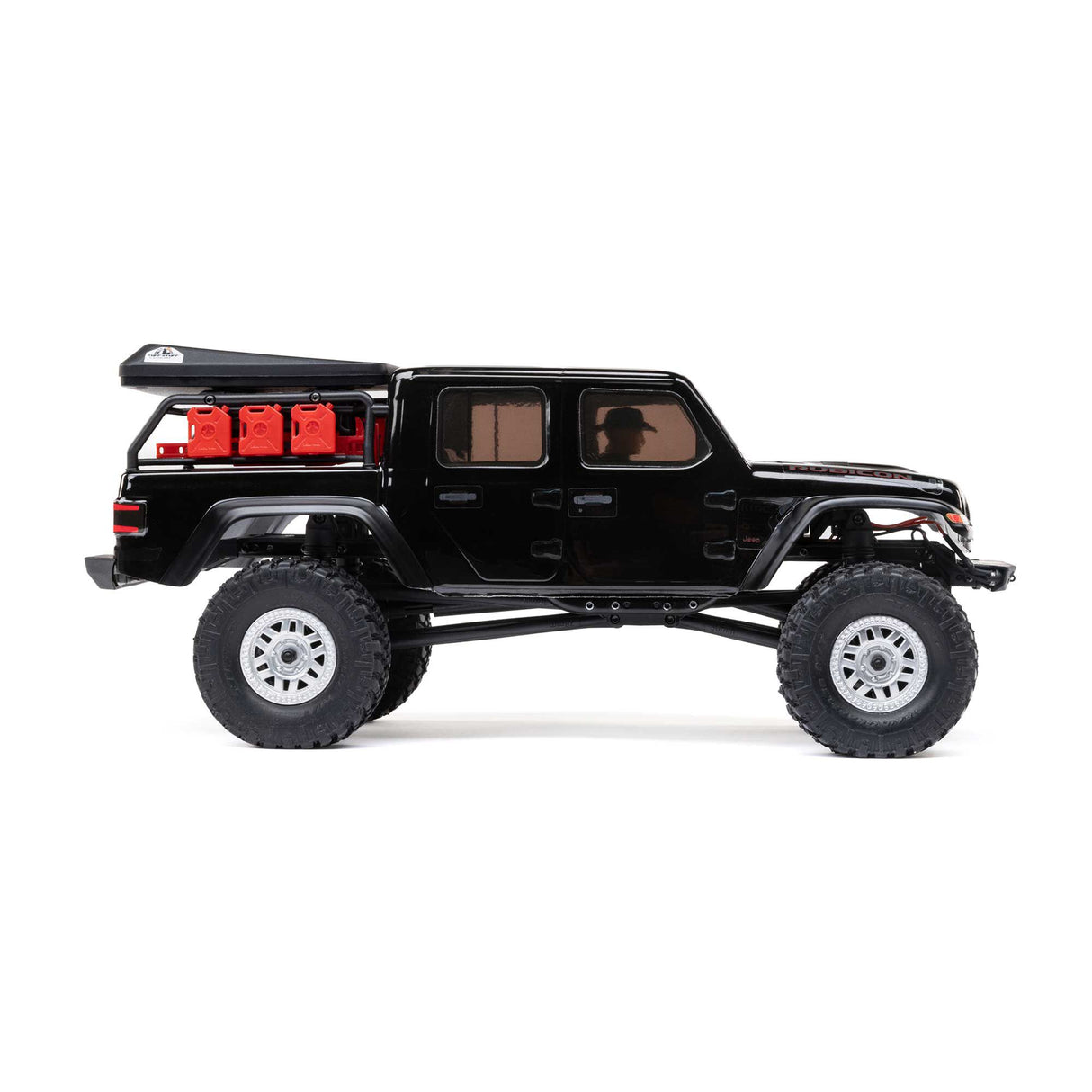 1/24 SCX24 Jeep JT Gladiator 4X4 RTR Brushed Rock Crawler (Battery & Charger Included), Black