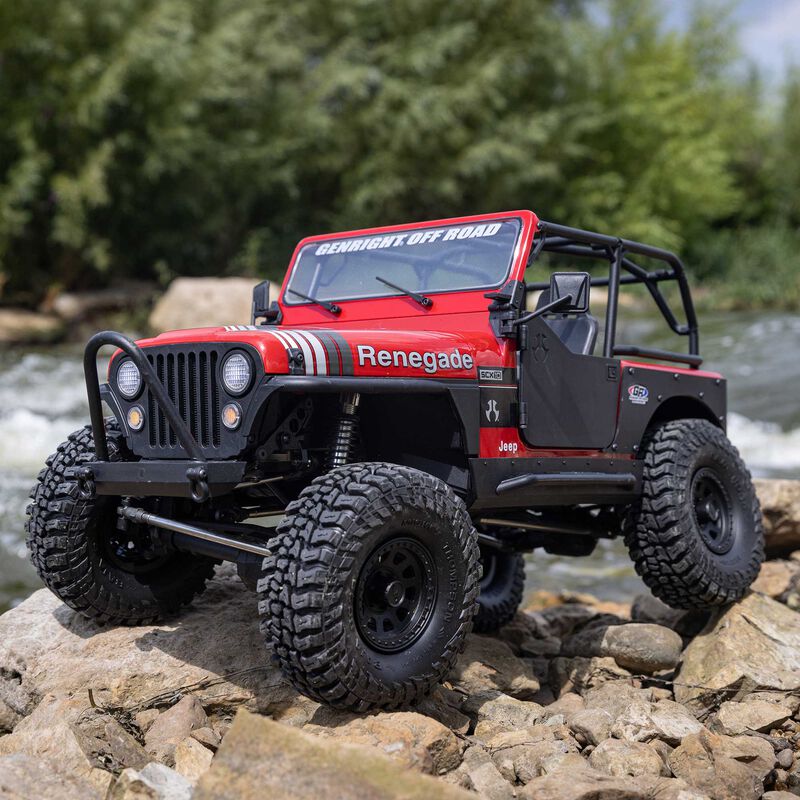 Axial 1/10 SCX10 III Jeep CJ-7 4X4 RTR Brushed Rock Crawler Red