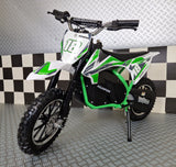 36 volt elektrisk crossmotorcykel grøn