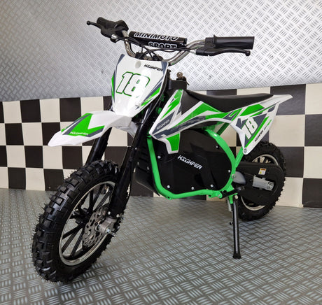 36 volt elektrisk crossmotorcykel grøn