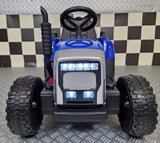 Electric toy tractor 12 volts with trailer and RC blue