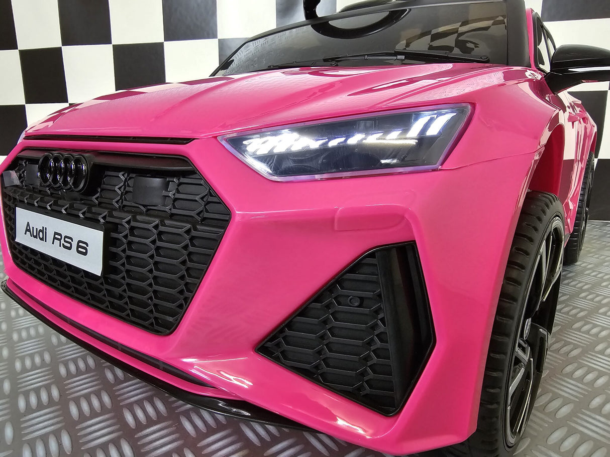 Battery children's car Audi RS6 12 volt pink