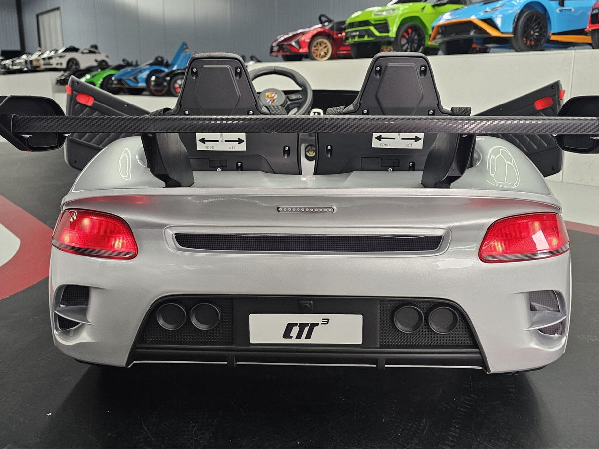 Children's car Porsche RUF 24 volt metallic silver