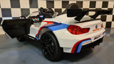 Electric ride on car BMW M6 GT3 with 2.4G RC white