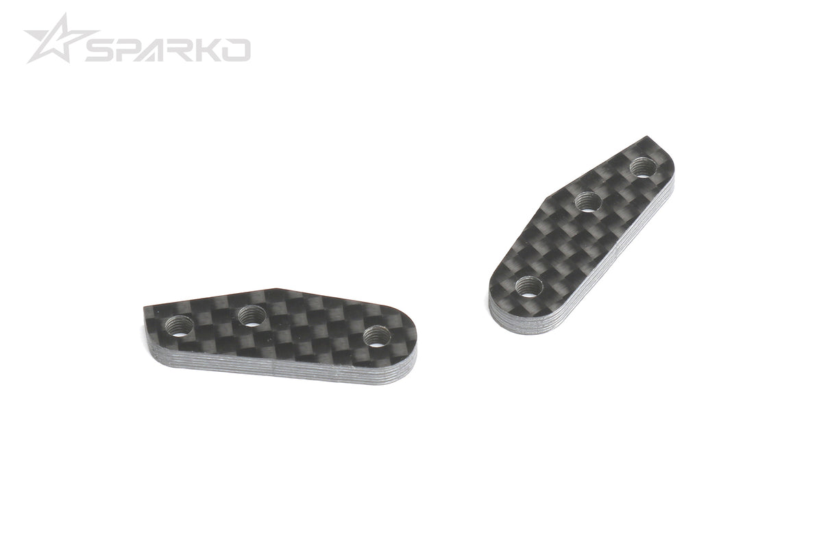 Sparko F8T Carbon Fiber Steering Knuckle Plate  3.0mm (2)