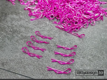 Bittydesign BDBC-8P - 1/10 Body Clips Kit (8) - Pink
