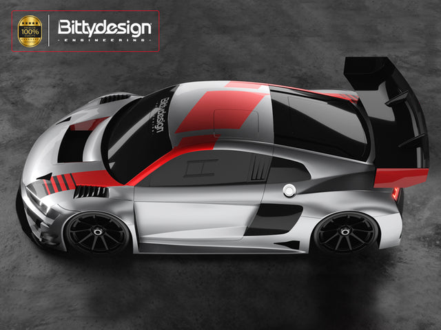 RACING EXPERIENCE BDGT8-R8LW - Bitty Design AR8-GT3 1:8 GT Body for LWB uncut unpainted 1mm