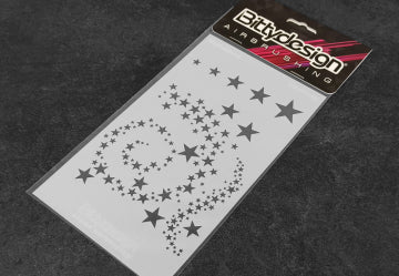 Hobbynox BDSTC-021 - Vinyl stencil - Stars V2