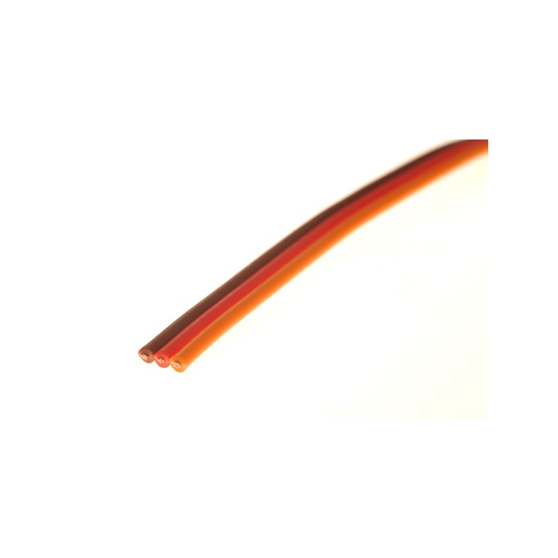 red ,orange ,brown flat wire ,26AWG (0,13mm²)  - 1m