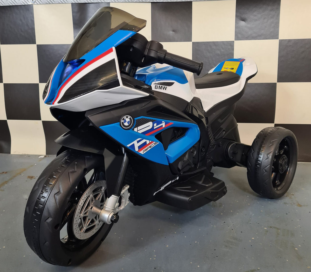 Mini BMW HP4 children's trike blue 12 volt