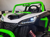 Elektrisk børnebuggy 24 volt 2-personers hvid / grøn