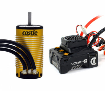 Castle Creations 010-0172-04 - Combo Cobra 8 2-6S ESC & 1515-2200kV Sensored Motor Limited Edition Gold