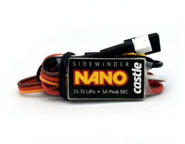 Castle Creations 010-0176-01 - SIDEWINDER NANO MICRO ESC 1/18-1/24 12.6V Plug & Play