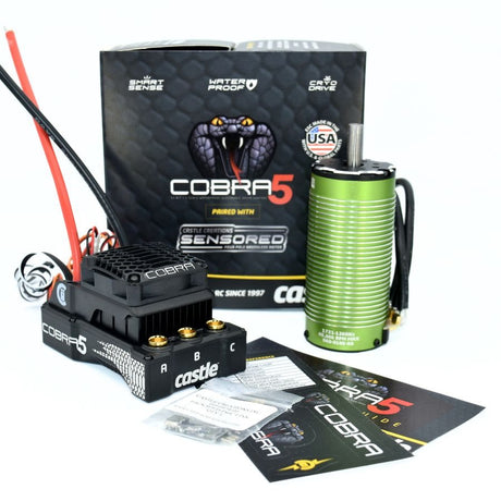 Cobra 5 8S 33,6V ESC, 1721-1260KV Motor Combo 1/7