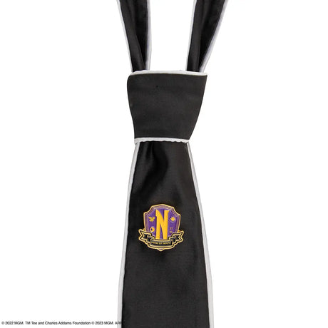Necktie Deluxe Nevermore Academy with pin - Wednesday