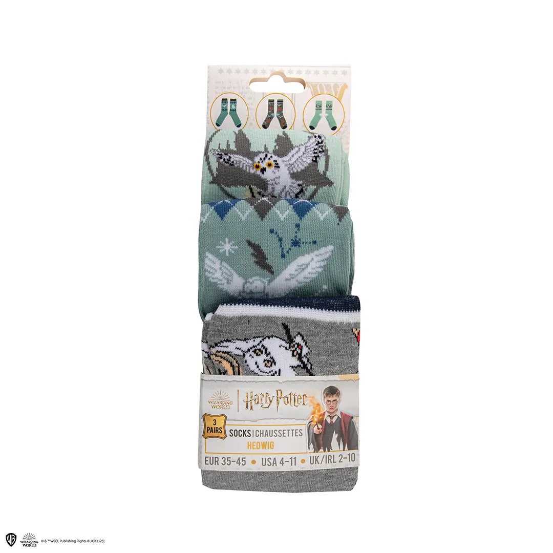 Set of 3 socks Hedwig - Harry Potter