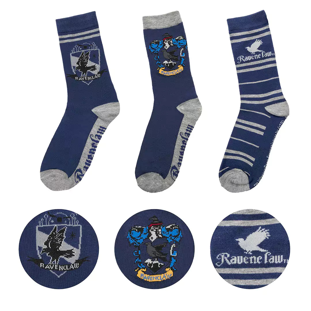 Socks Set of 3 Ravenclaw (EU 35 to 45) - Harry Potter