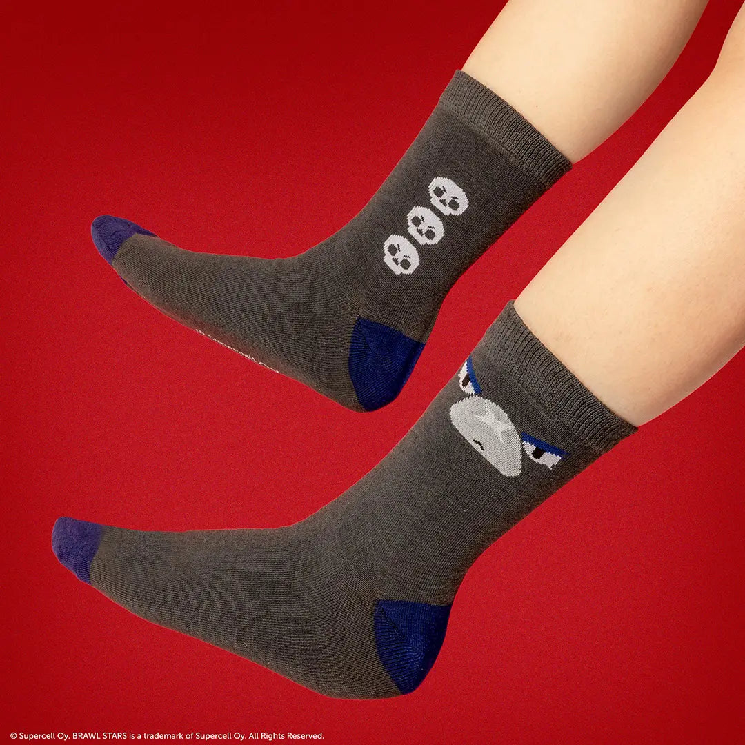 Set of 3 socks Spike, Crow & Mr. P - Brawl Stars