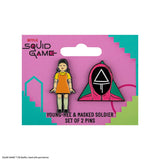Pin set of 2 Young-hee & soldier  - Squid Game