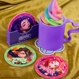 Set of 4 coasters - Huntr/x - KPop Demon Hunters