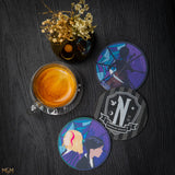 Set of 4 coasters - Wednesday