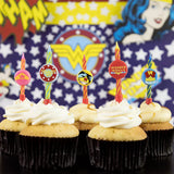 Set of 10 Birthday style Candles Wonderwoman logo - DC Comics