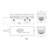 Tractor Trailer T004A 1/12