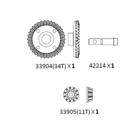 AT4 Axle drive gear set