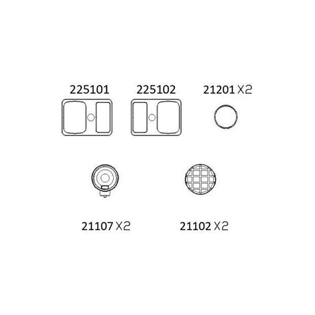 XT4 front and rear light kit