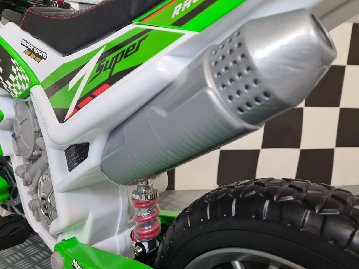Children's dirt bike 12 volt green