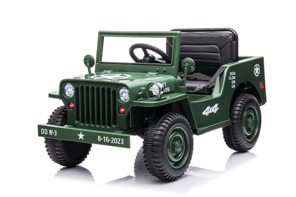 Azeno Desert Army Jeep 4x12V – El-bil til børn
